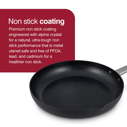 Zyliss Ultimate Pro Nonstick Frying Pan, 11" Hard Anodized Cookware with Pour Spout