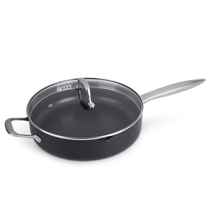 Zyliss Ultimate Pro Nonstick Saute Pan, 11" Hard Anodized Cookware with Pour Spout