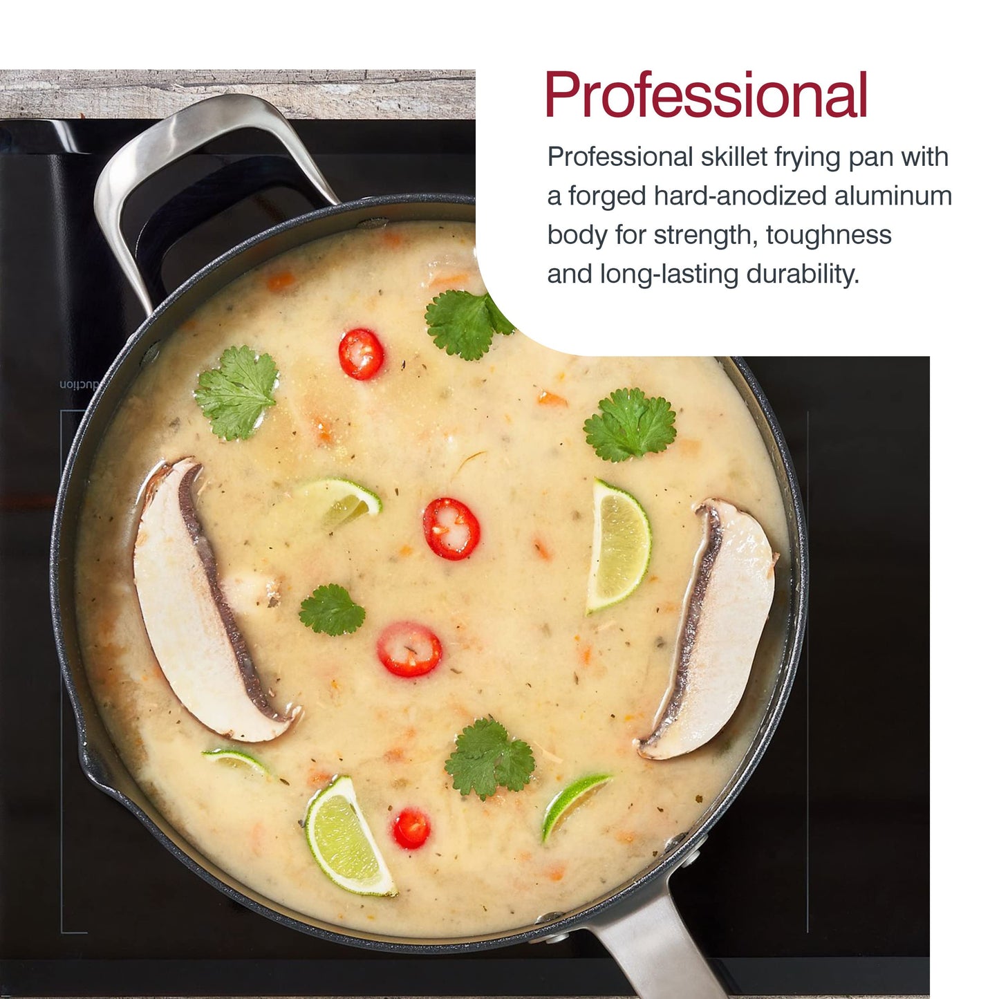 Zyliss Ultimate Pro Nonstick Saute Pan, 11" Hard Anodized Cookware with Pour Spout