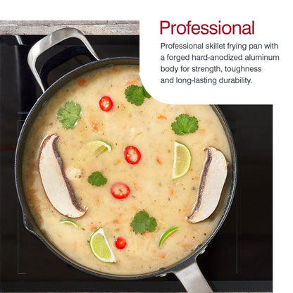Zyliss Ultimate Pro Nonstick Saute Pan, 11" Hard Anodized Cookware with Pour Spout
