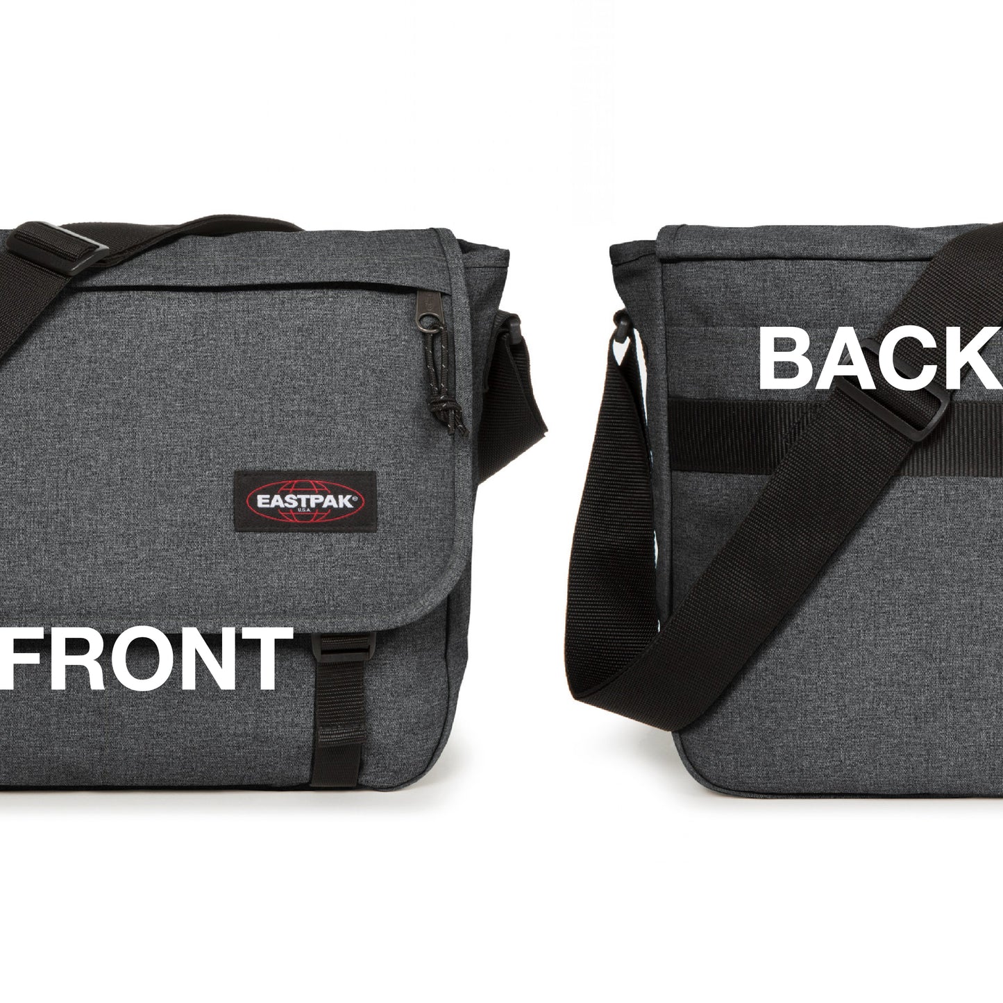 Eastpak Delegate + Messenger Bag - Laptop Bag for School, Travel, Work, or Bookbag - Black Denim