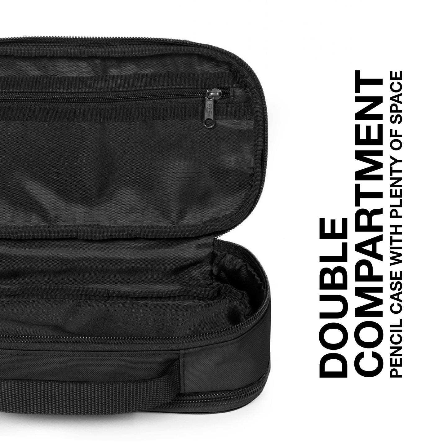 Eastpak Flat Oval L - Pencil Case - For School, Travel, or Work - Black