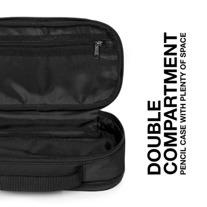 Eastpak Flat Oval L - Pencil Case - For School, Travel, or Work - Black