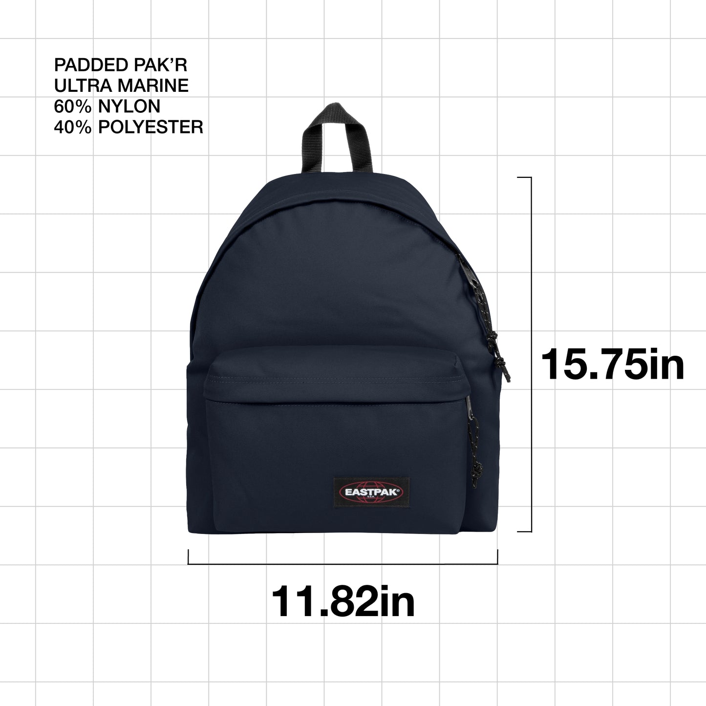 Eastpak Padded Pak'r Backpack - Bag for School, Travel, Work, or Bookbag - Ultra Marine