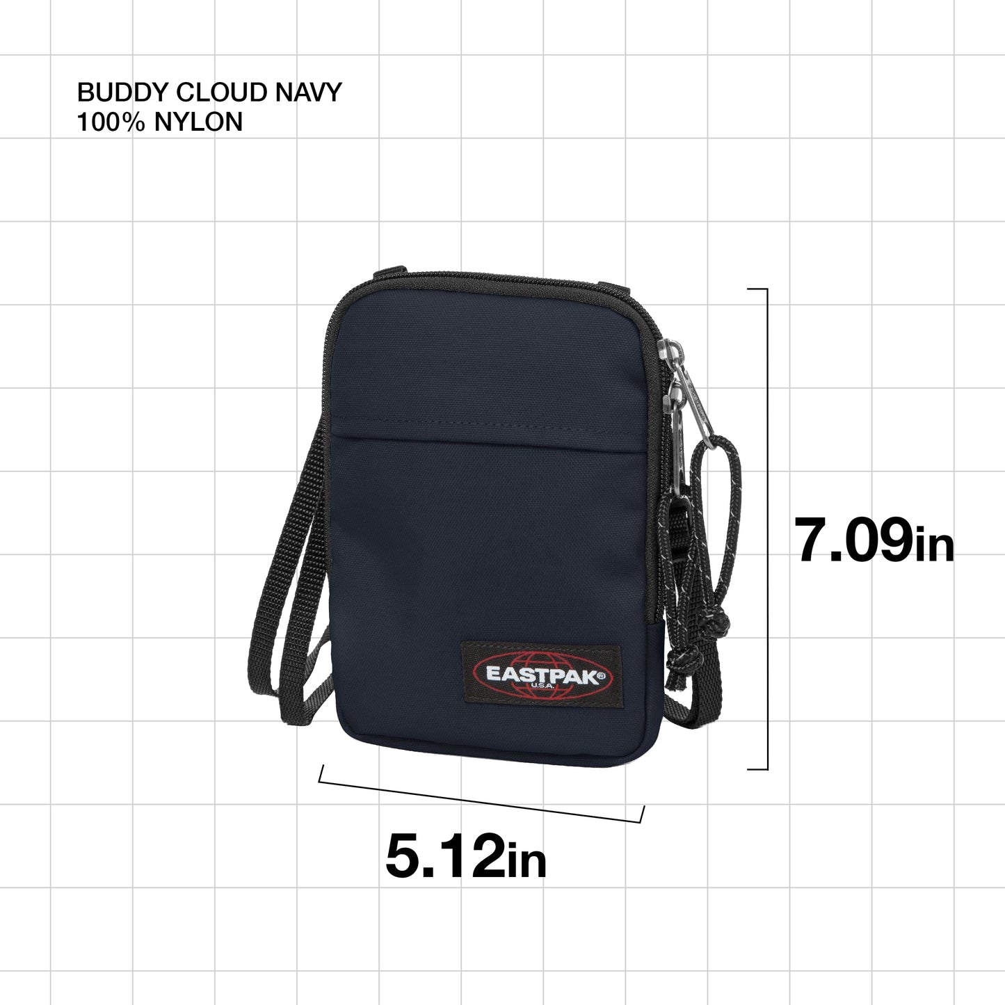 Eastpak Buddy Shoulder Bag - Storage for Keys, Wallet, and More - Cloud Navy