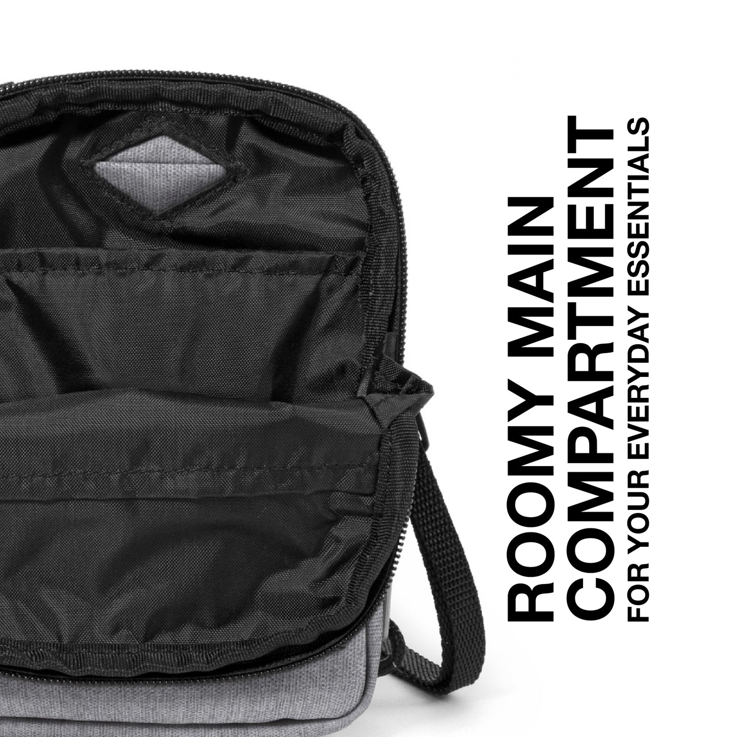 Eastpak Buddy Shoulder Bag - Storage for Keys, Wallet, and More - Sunday Grey