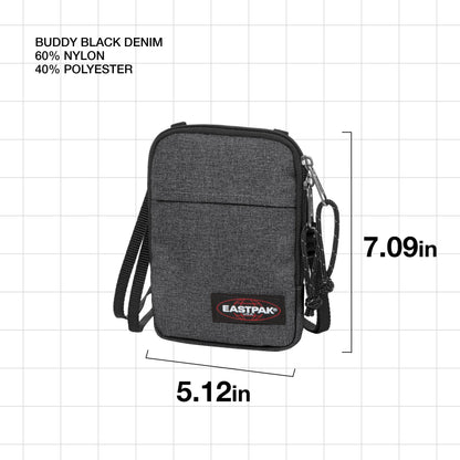 Eastpak Buddy Shoulder Bag - Storage for Keys, Wallet, and More - Black Denim