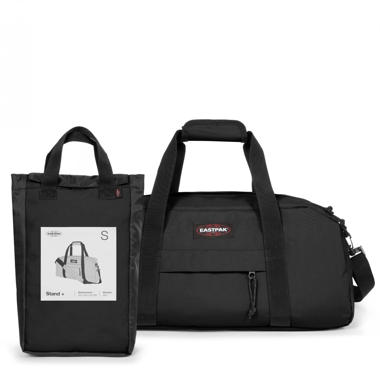 Eastpak Stand + Duffle Bag - Carry-on Luggage for Travel - Black