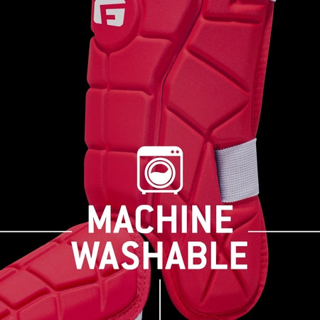 G-Form Elite Batter's Leg Guard - Baseball Leg Guard with Adjustable Straps - LH Hitter, Red, Adult