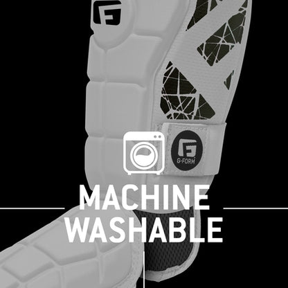 G-Form Elite Batter's Leg Guard - Baseball Leg Guard with Adjustable Straps - RH Hitter, White, Adult
