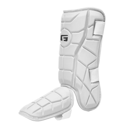 G-Form Elite Batter's Leg Guard - Baseball Leg Guard with Adjustable Straps - LH Hitter, White, Adult