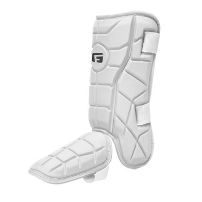 G-Form Elite Batter's Leg Guard - Baseball Leg Guard with Adjustable Straps - LH Hitter, White, Adult