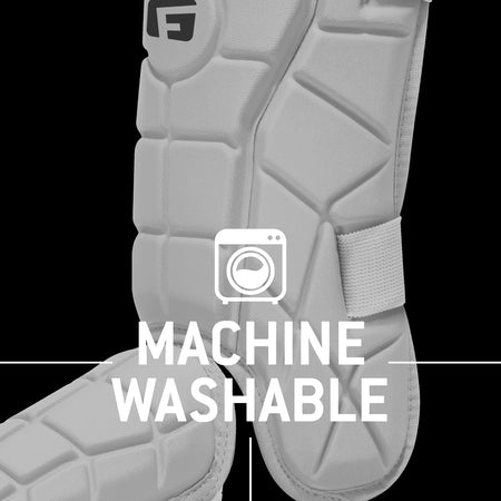 G-Form Elite Batter's Leg Guard - Baseball Leg Guard with Adjustable Straps - LH Hitter, White, Adult