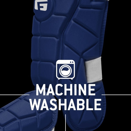 G-Form Elite Batter's Leg Guard - Baseball Leg Guard with Adjustable Straps - LH Hitter, Navy Blue, Adult