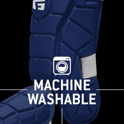 G-Form Elite Batter's Leg Guard - Baseball Leg Guard with Adjustable Straps - LH Hitter, Navy Blue, Adult