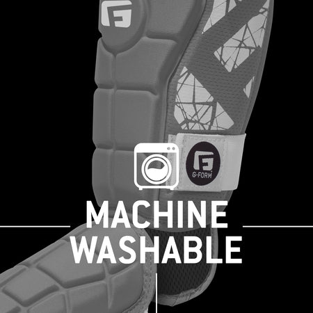 G-Form Elite Batter's Leg Guard - Baseball Leg Guard with Adjustable Straps - RH Hitter, Silver, Adult