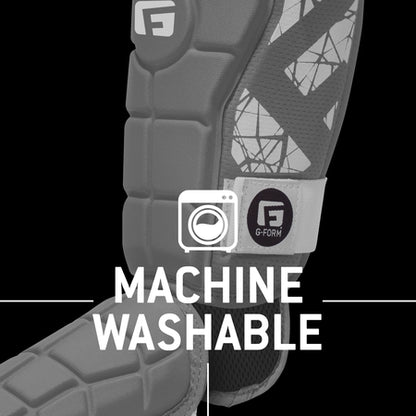 G-Form Elite Batter's Leg Guard - Baseball Leg Guard with Adjustable Straps - RH Hitter, Silver, Adult