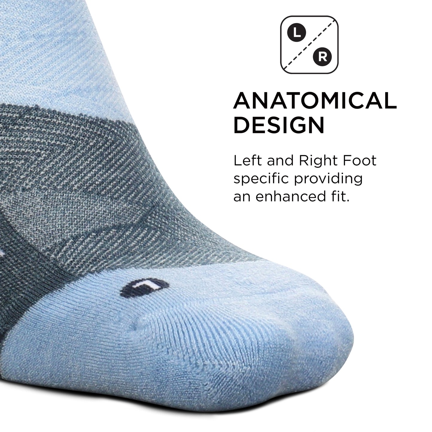 Feetures Merino 10 Ultra Light No Show Tab Sock (1 Pair) Small, Sky