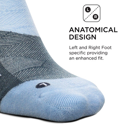 Feetures Merino 10 Ultra Light No Show Tab Sock (1 Pair) Small, Sky