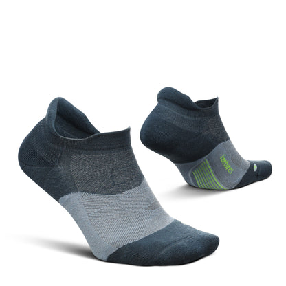 Feetures Merino 10 Cushion No Show Tab Sock Stripe (1 Pair) Small, Stormy