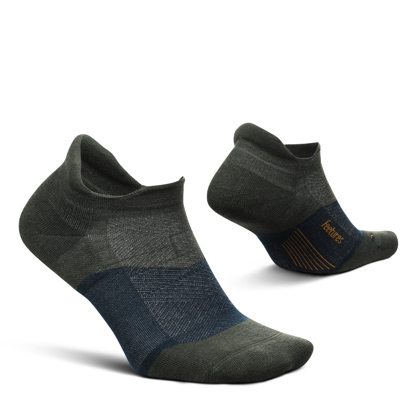 Feetures Merino 10 Ultra Light No Show Tab Sock (1 Pair) X-Large, Forest