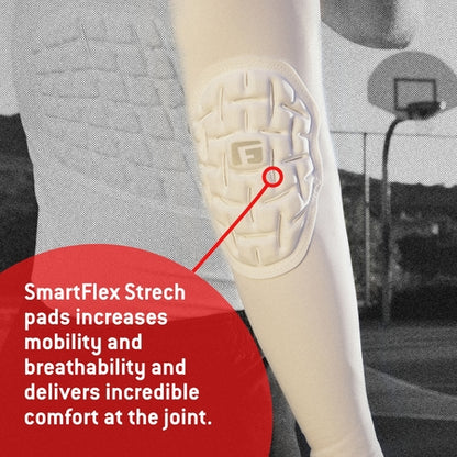 G-Form Padded Pro Team Basketball Sleeve - Arm Sleeves for Men & Women - White, Adult Small/Medium