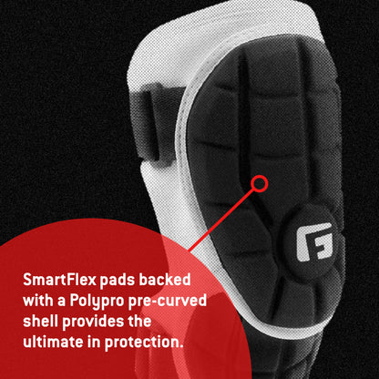 G-Form Elite Batter's Baseball Elbow Guard - Forearm Guards & Elbow Pads - Black/White Logo/White, Adult L/XL