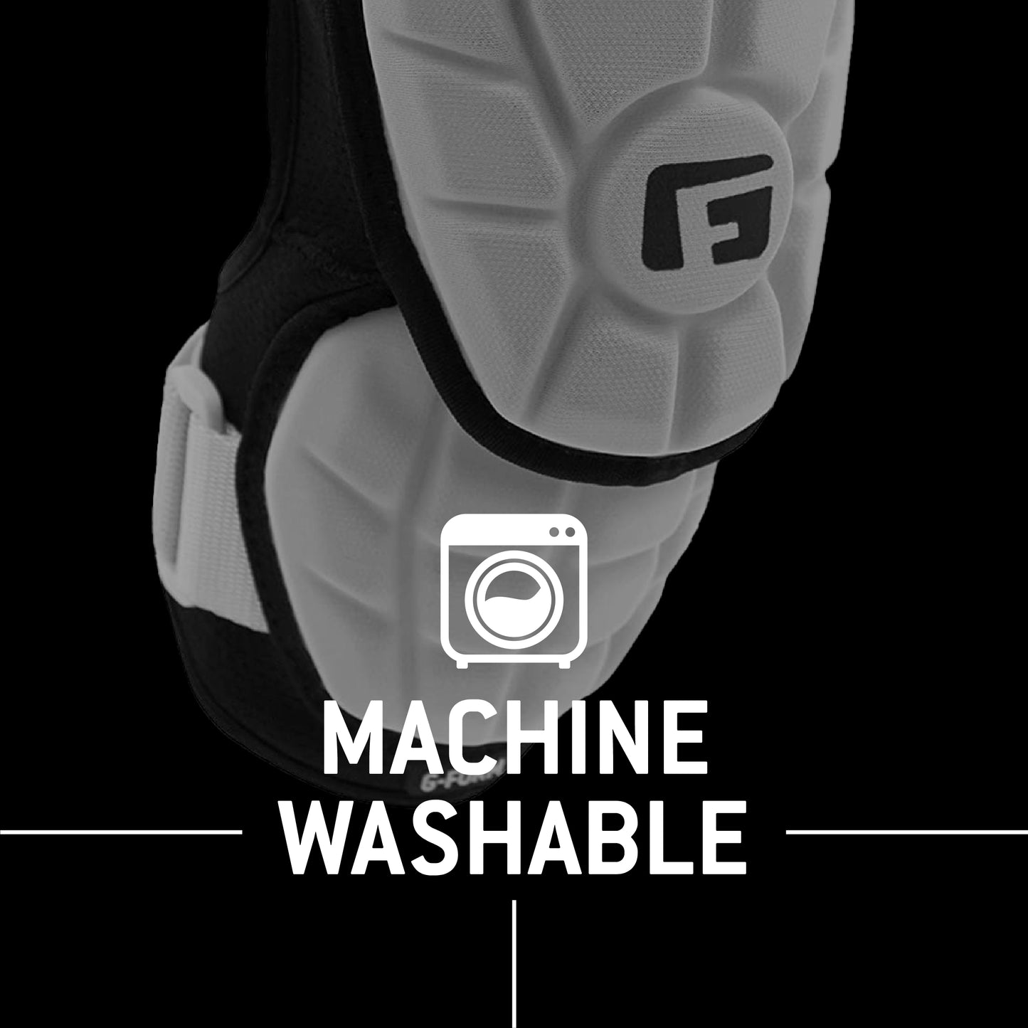 G-Form Elite Batter's Baseball Elbow Guard - Forearm Guards & Elbow Pads - White/Black Logo/Black, Adult L/XL