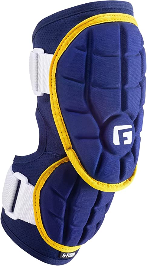 G-Form Elite 2 Batter's Baseball Elbow Guard - Elbow Pads - Forearm Guards - Navy/Yellow, Adult L/XL