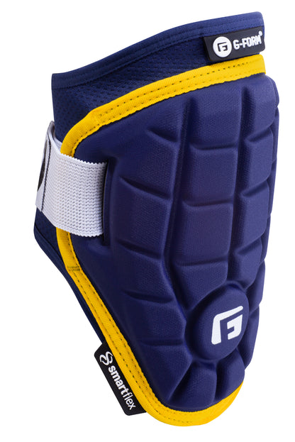 G-Form Elite Speed Batter's Baseball Elbow Guard - Elbow Pad with Adjustable Straps - Navy/Yellow, Adult S/M