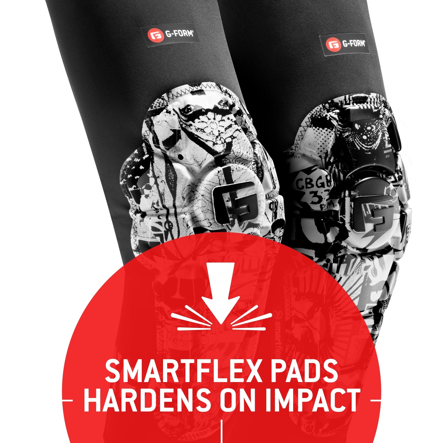 G-Form Pro-X3 Elbow Guards - Dirt Bike & Mountain Bike Elbow Pad - Bike Accessories - Street Art, Adult Medium