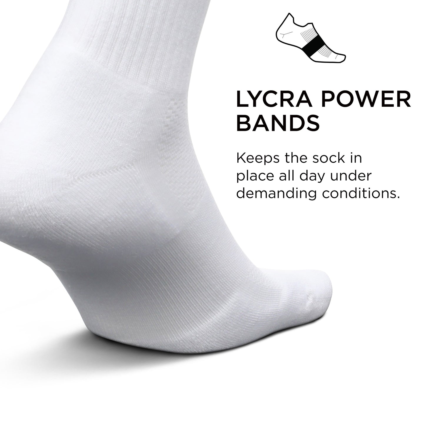 Feetures High Performance Cushion Crew Sock- Supportive Socks for Women & Men, Moisture Wicking- X-Large, White
