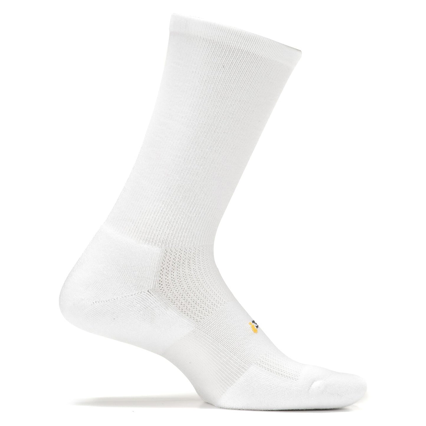 Feetures High Performance Cushion Crew Sock- Supportive Socks for Women & Men, Moisture Wicking- X-Large, White