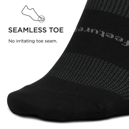 Feetures High Performance Ultra Light Quarter- Running Socks for Men & Women, Moisture Wicking- Medium, Black