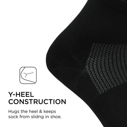 Feetures High Performance Ultra Light Quarter- Running Socks for Men & Women, Moisture Wicking- Medium, Black