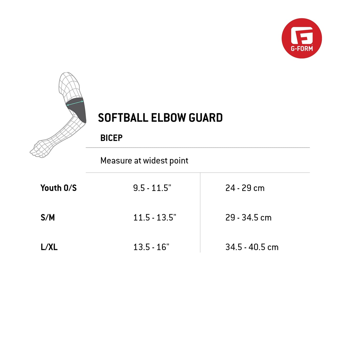 G-Form Shockwave Fastpitch Elbow Guard - Softball Elbow Guard & Pad with Adjustable Straps - Neon Blue, Adult S/M