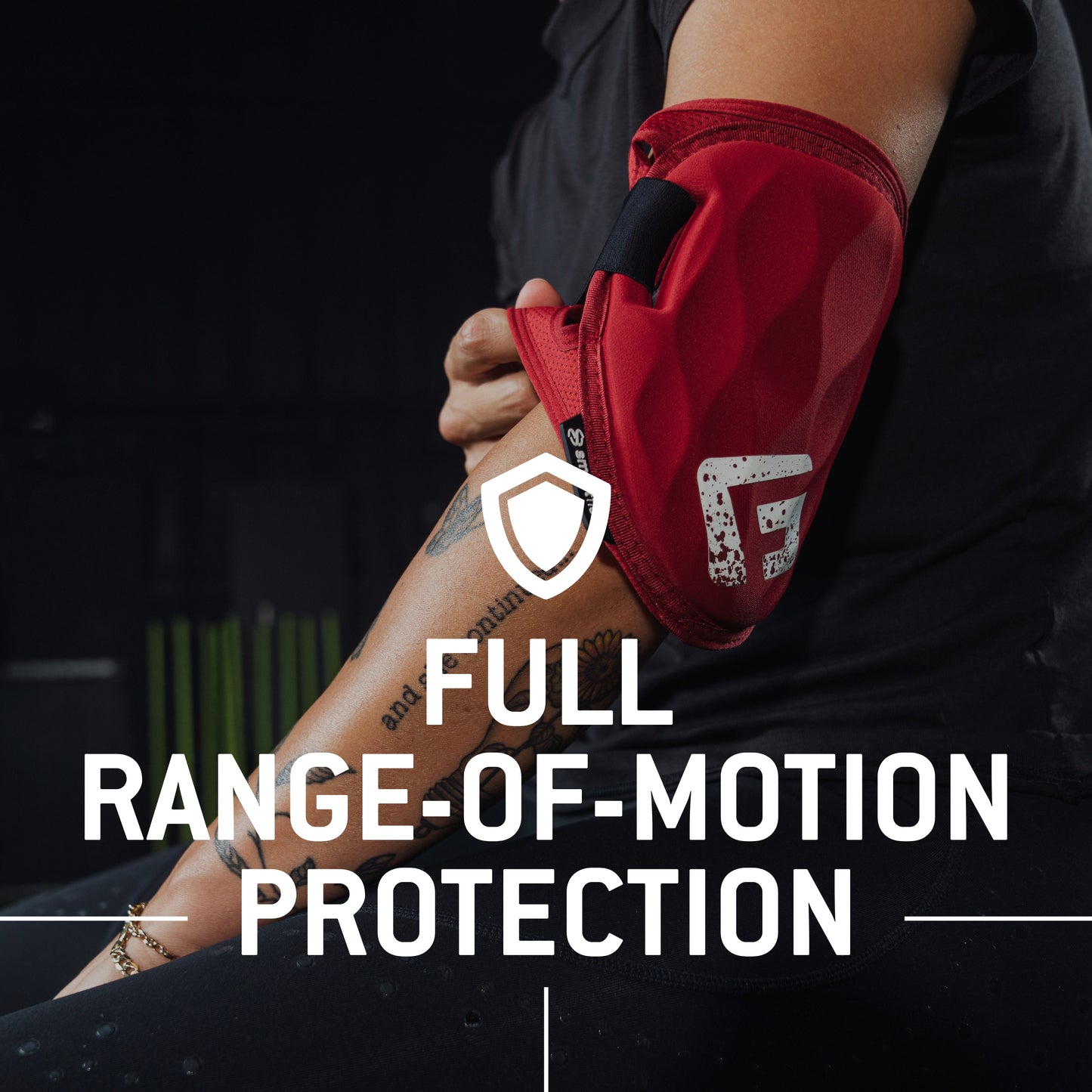 G-Form Shockwave Fastpitch Elbow Guard - Softball Elbow Guard & Pad with Adjustable Straps - Crimson, Adult S/M