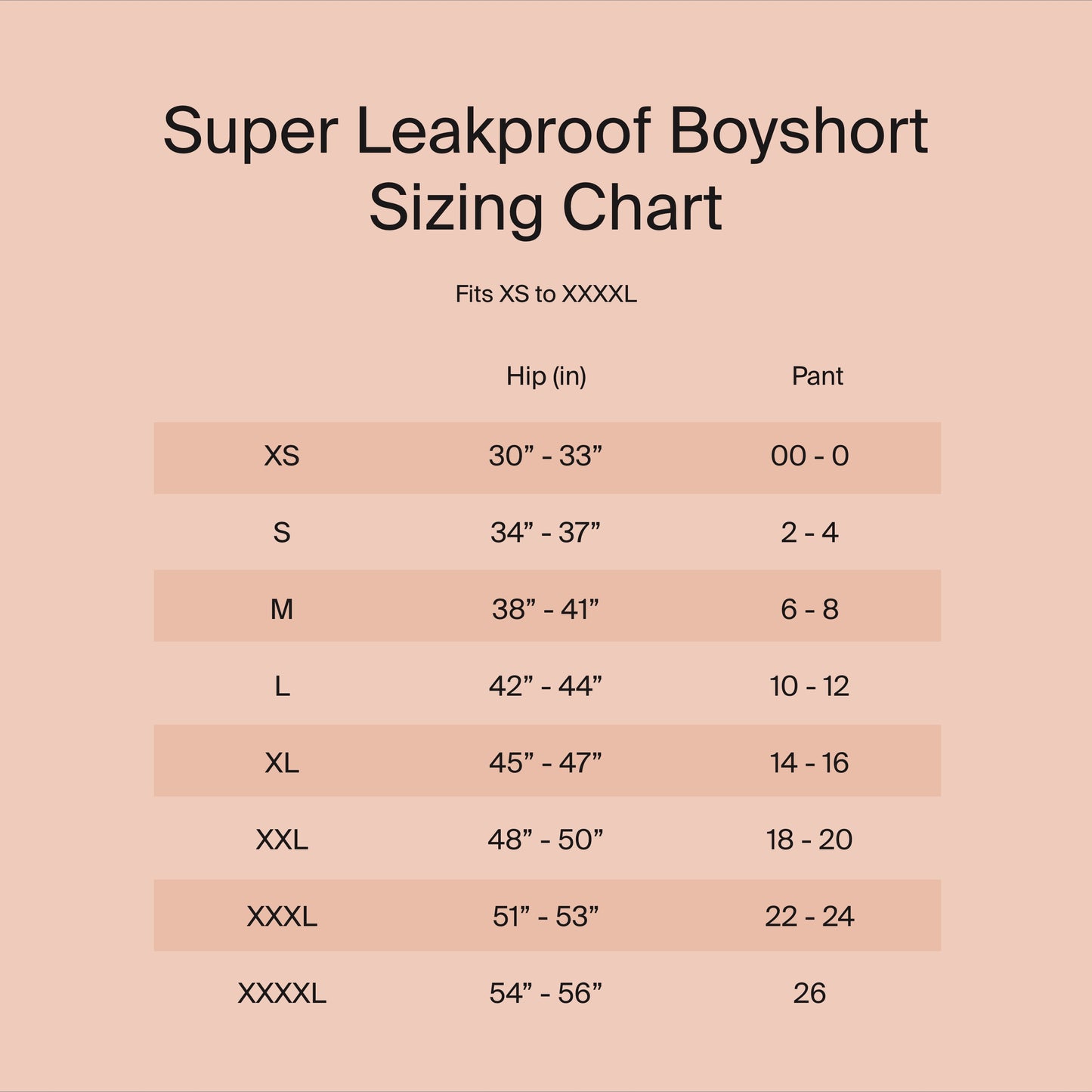 Knix Super Leakproof Boyshort Women's Underwear - Black - XXXX-Large
