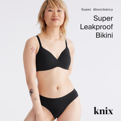 Knix Super Leakproof Bikini Women's Underwear - Black - Medium - 3PK