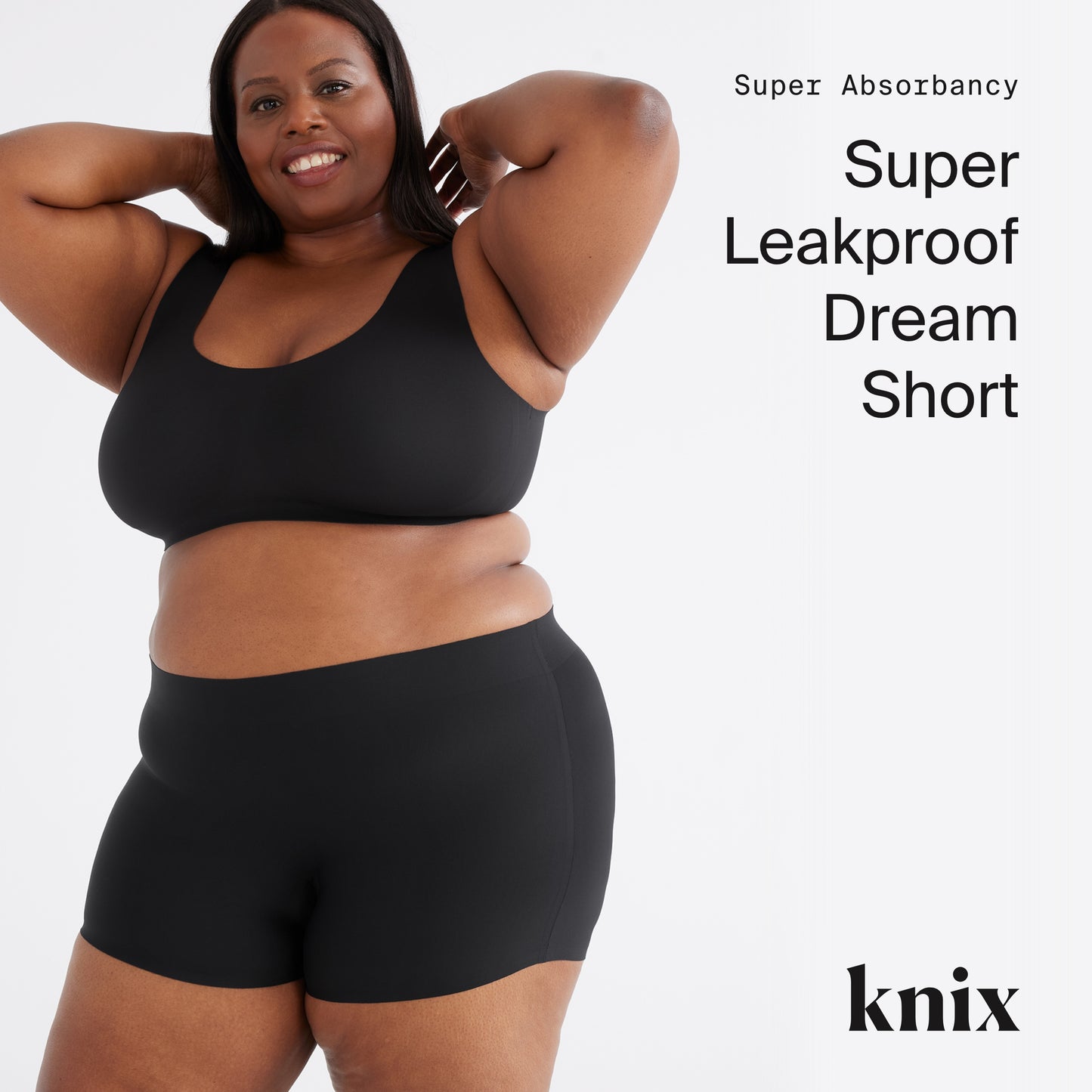Knix Super Leakproof Dream Short - Period Underwear or Pajamas for Women - Midnight, XX-Large (1 Pack)