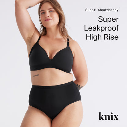 Knix Super Leakproof High Rise Women's Underwear - Black - XXX-Large