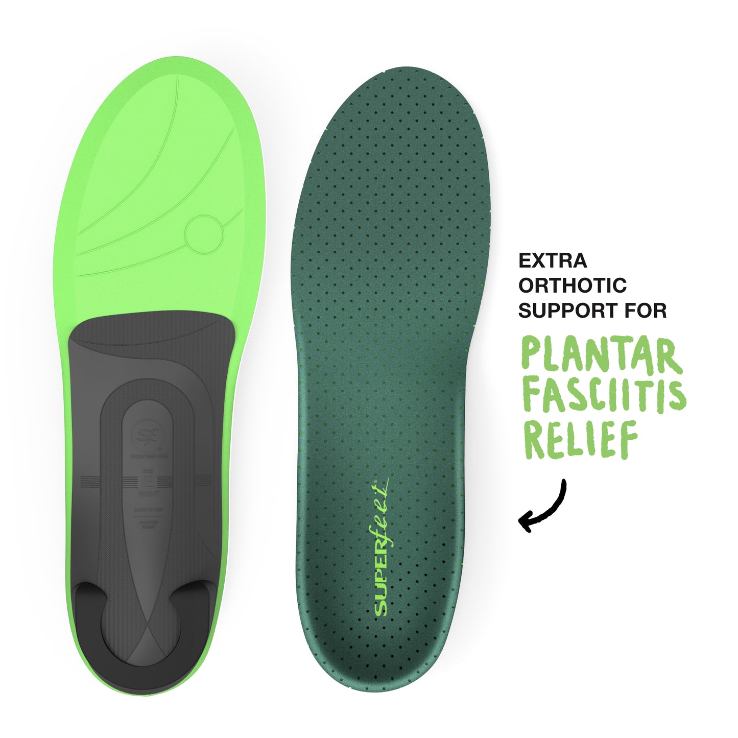 Superfeet Everyday Pain Relief Insoles, Customizable Heel Stability Professional-Grade Orthotic, X-Small/B: 4.5-6 US Womens / 2.5-4 US Juniors