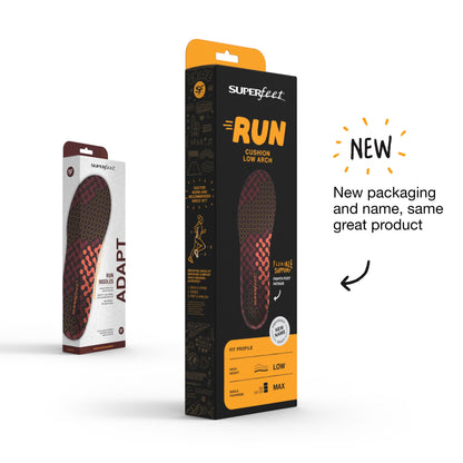 Superfeet Adapt Run Flexible Shoe Inserts & Athletic Running Insoles, Tandori Spice, 2.5-4 Men / 4.5-6 Women