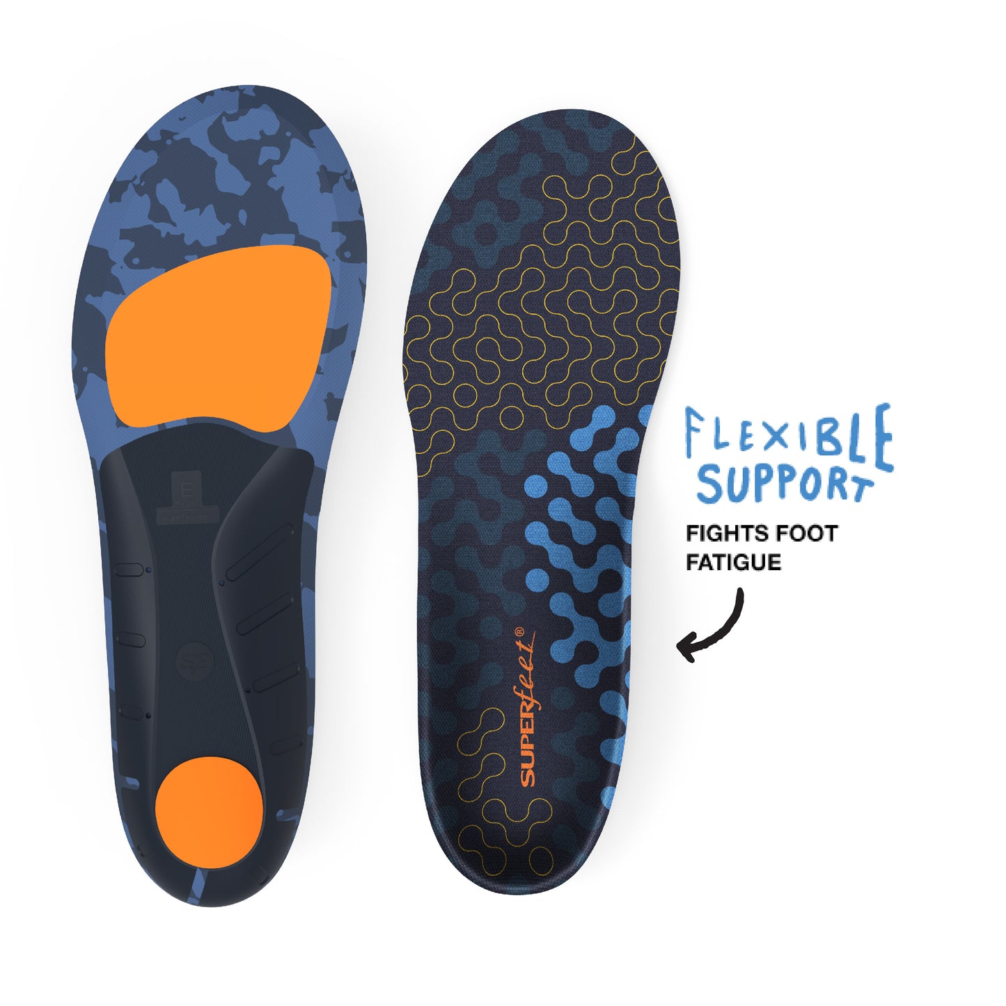 Superfeet Run Cushion Medium Arch Insole - Riviera - 9.5-11 Men / 10.5-12 Women