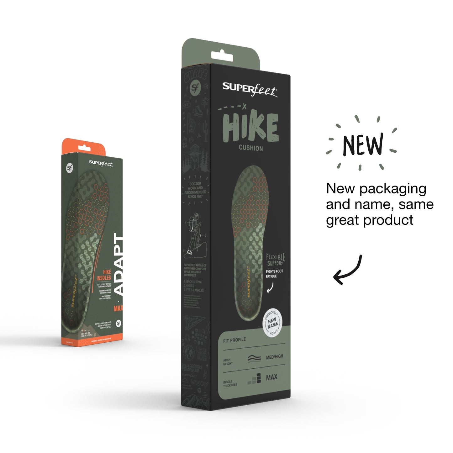 Superfeet Placeholder ADAPT Hike - Rifle Green - Junior: 2.5 - 4 / Women: 4.5 - 6