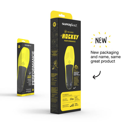 Superfeet Unisex-Pro Carbon Fiber Professional Performance Inserts for Hockey Skate Insole, Blaze Yellow, Junior Skate 12 - 13