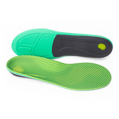 Superfeet Run Comfort Carbon Fiber Orthotic Inserts Thick-Cushion Insoles for Running Shoes with High Arch Support, Unisex, Citron, 7.5-9 Men / 8.5-10 Women
