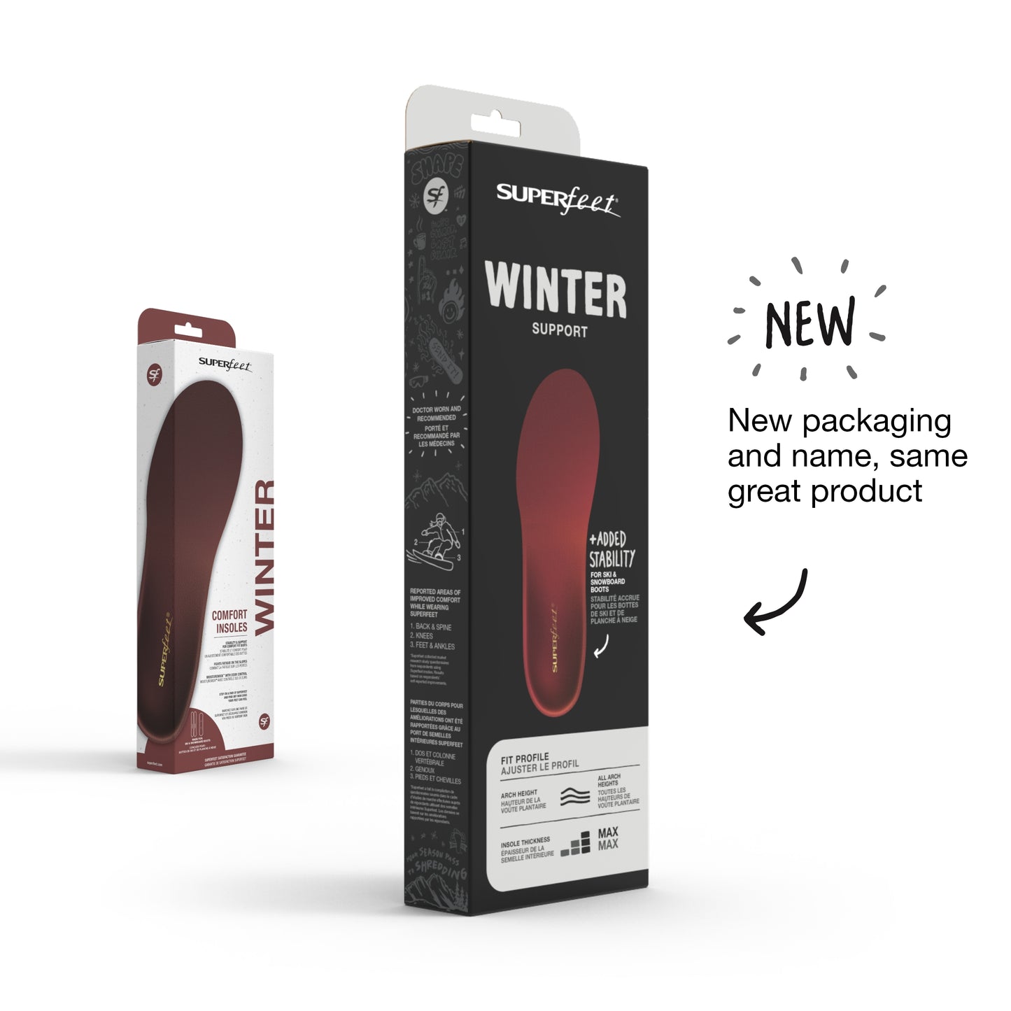 Superfeet WINTER Comfort Insoles, 11.5-13 Men / 12.5-14 Women