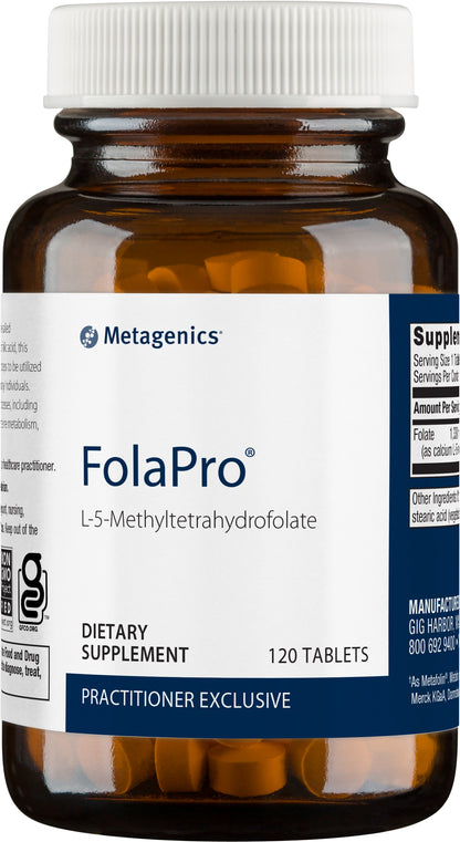 Metagenics FolaPro Methylated Folate Supplement to Help Support Essential Body Processes - 120 Servings