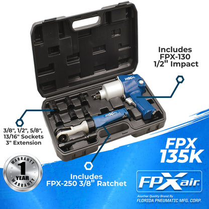 FPX-AIR 1/2" Impact and 3/8" Ratchet Kit